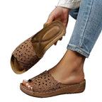 Damen Clogs mit floralen Cut-Outs und ergonomischem Fußbett R&B