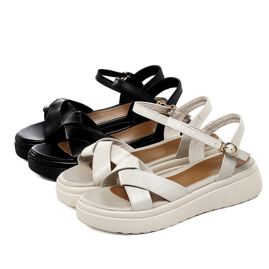 Damen Komfortable Sandalen mit verstellbarem Fesselriemen und modischem Design R&B