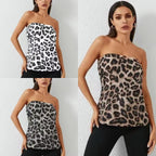 Damen Strapless Stufenmuster Oberteil R&B