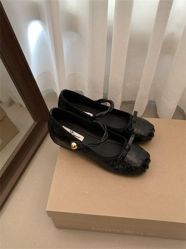 Damen elegante Ballerinas mit dekorativen Schleifen und komfortablem Fußbett R&B