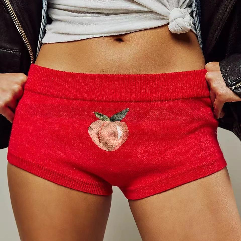 Damen Boxershorts mit verspieltem Fruchtmotiv