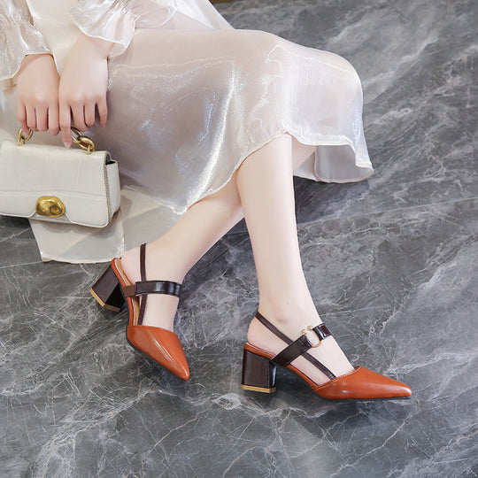 Damen Slingback-Pumps mit modischem Schmuckverschluss R&B