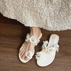 Damen Sandalen mit floralem Design und rutschfester Sohle R&B