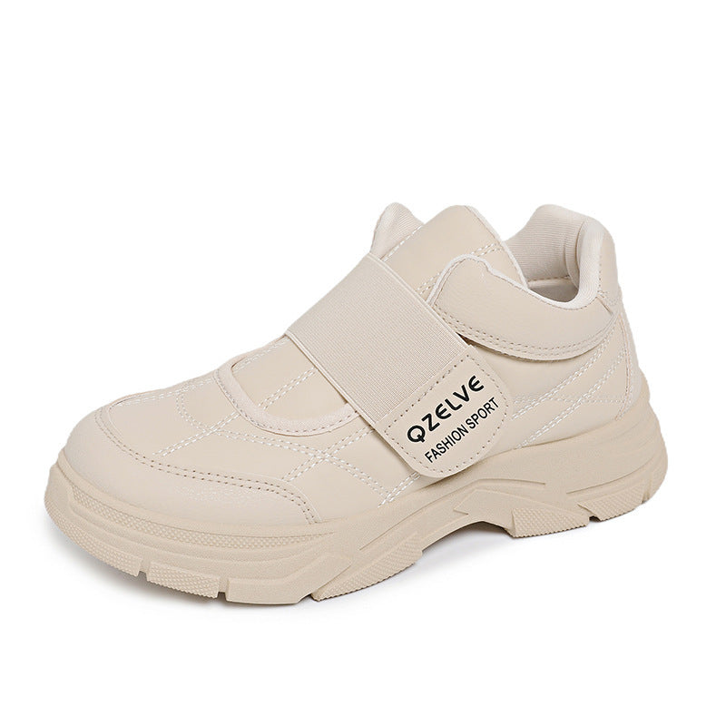 Damen Sportliche Sneakers mit rutschfestem Velours-Obermaterial und komfortabler Klettverschluss-Optik R&B