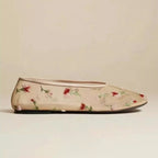 Damen Ballerinas mit floralem Stickmuster und bequemem Innenfutter R&B