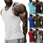 Herren atmungsaktives Fitness Tanktop mit Racerback-Design und körperbetontem Schnitt R&B