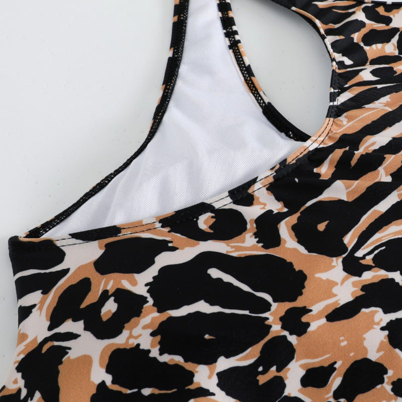 Damen Tankini-Set mit modischem Tiermuster und elastischem Hochbund R&B