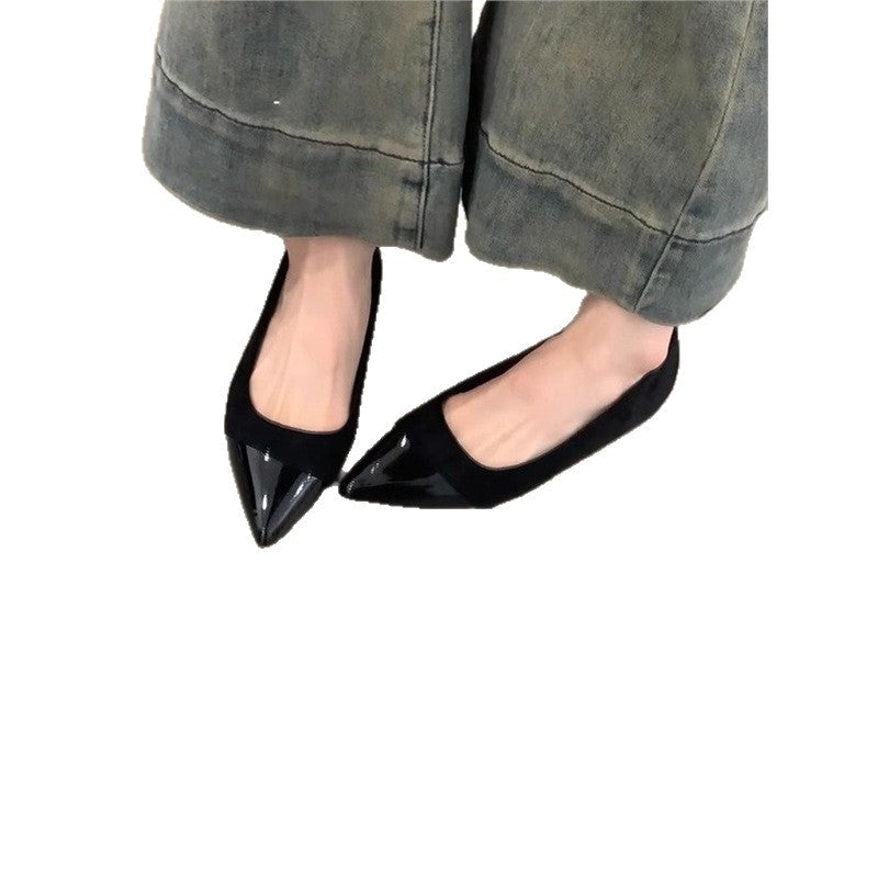 Damen spitze Ballerinas mit edel glänzendem Detail R&B