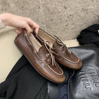 Damen Mokassins mit stilvollem Schnürverschluss und lässigem Design