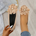 Damen elegante Ballerinas mit stilvoller Blumenapplikation R&B