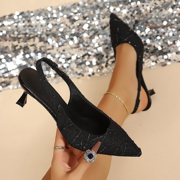 Damen Schlupfsandalen mit elegantem Fersenriemen R&B