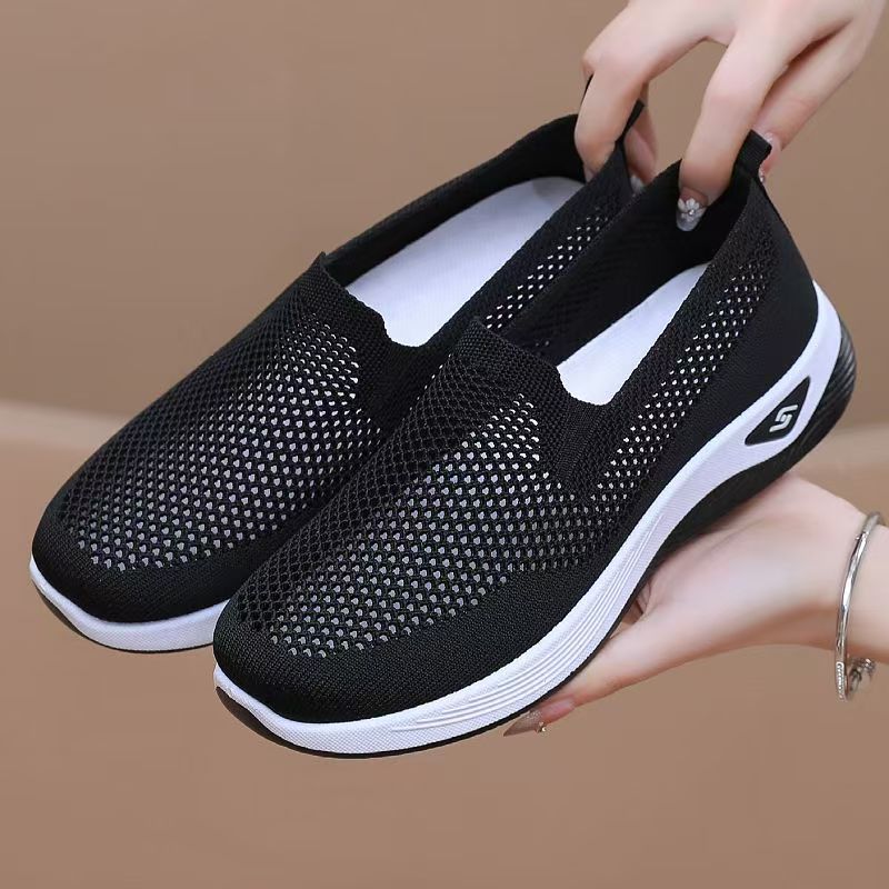 Damen luftige Slip-On Sneaker mit flexiblem Mesh-Obermaterial R&B