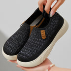 Damen Slip-On Freizeit-Schuhe mit luftiger Strickstruktur R&B