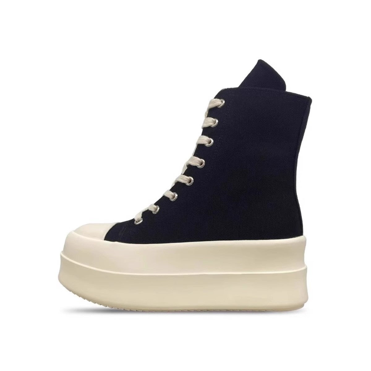Damen High-Top Plateau Sneakers mit Reißverschluss R&B