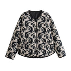 Damen urbaner gefütterter Blouson mit einzigartigem Muster R&B
