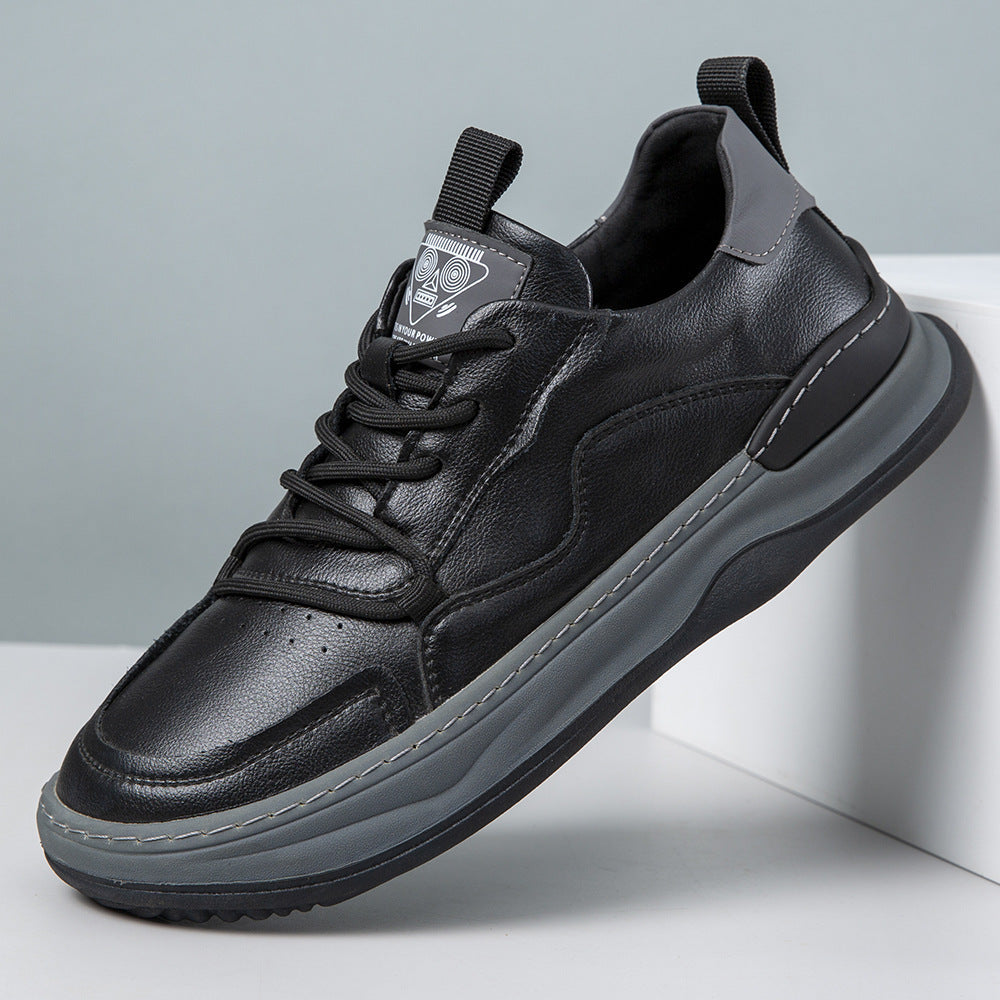 Damen Modische Leder Sneakers mit dämpfender Sohle und hohem Tragekomfort R&B