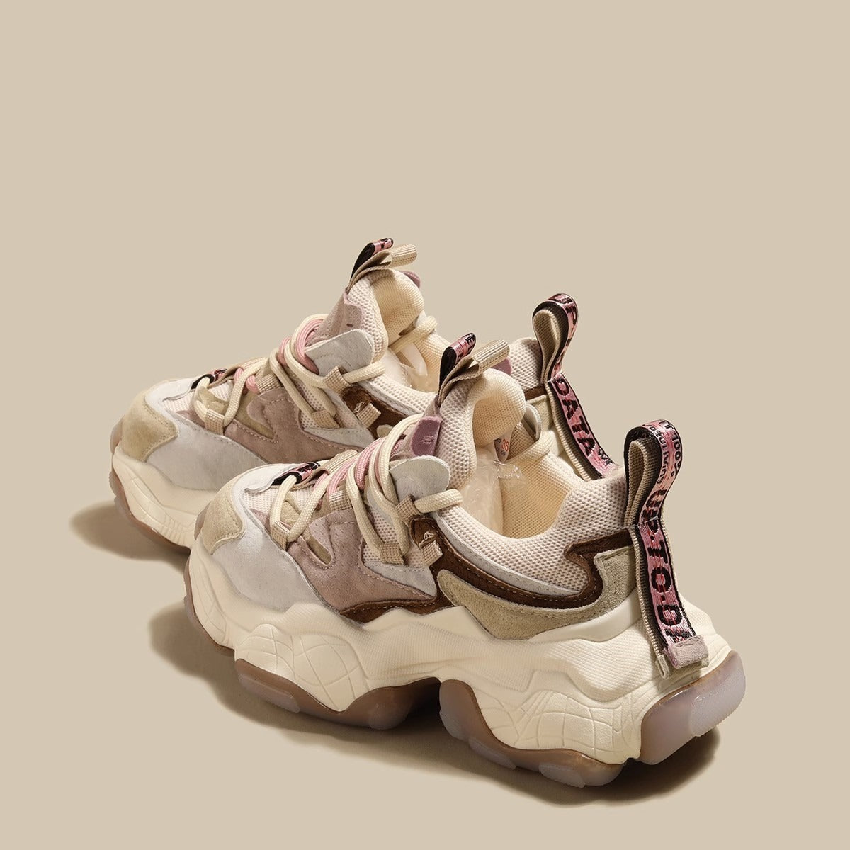 Damen Sportliche Chunky Sneakers mit atmungsaktiver Mesh-Oberfläche und robustem Sohlenprofil R&B