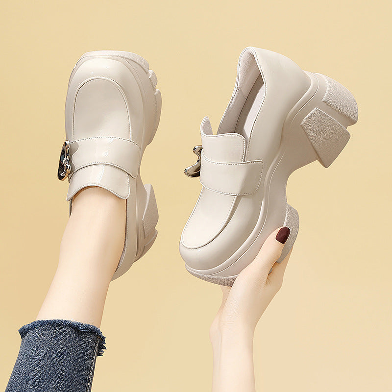 Damen modische Plateau-Schuhe mit einzigartigem Schnallen-Design R&B