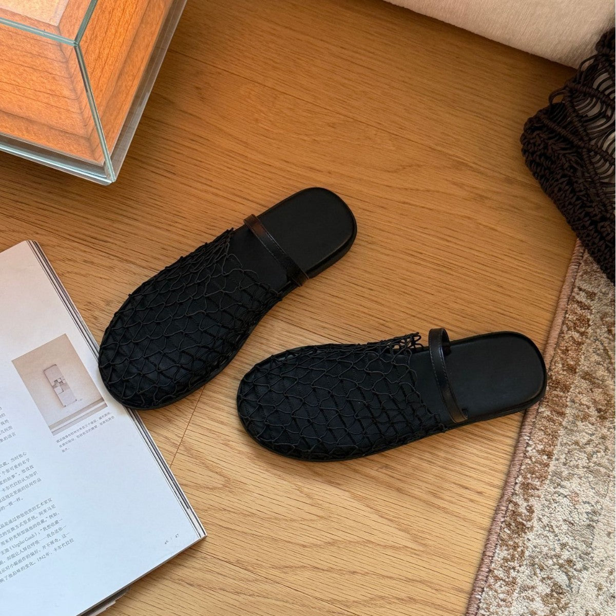 Damen modische Badesandalen mit atmungsaktiver Netzstruktur und ergonomischem Fußbett