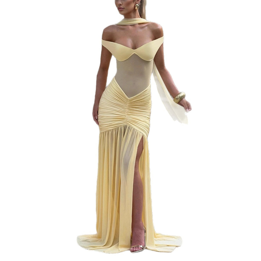 Damen Elegantes Maxi-Kleid mit Figurbetonendem Design R&B