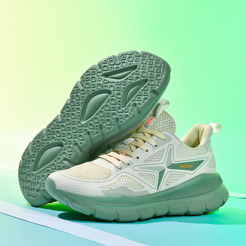Damen Sportliche Laufschuhe mit atmungsaktiver Oberflächenstruktur und dämpfender Sohle R&B