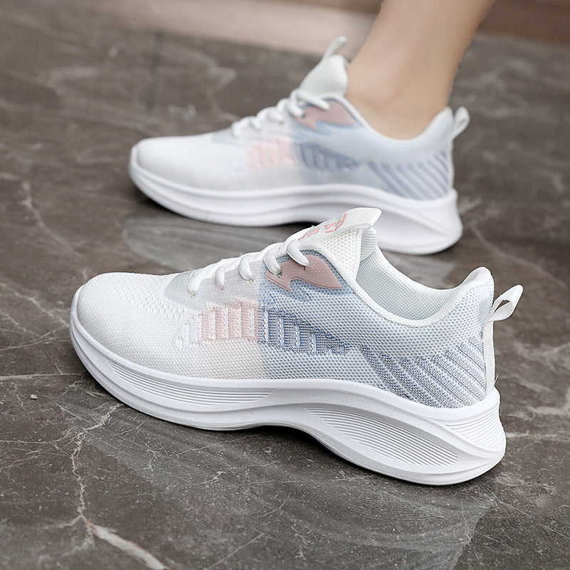 Damen sportliche Laufschuhe mit atmungsaktiver Netzoberfläche und dämpfender Sohle R&B