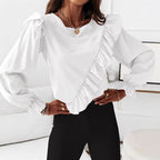 Damen Bluse mit voluminösen Rüschen R&B