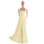 Damen Maxikleid mit innovativem Drapierungseffekt und elegantem Schnitt R&B