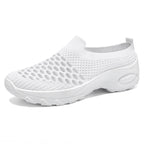 Damen Atmungsaktive Slip-On Laufschuhe mit elastischer Netzstruktur