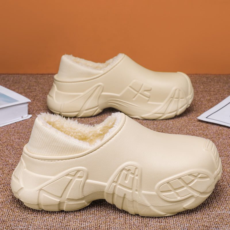 Damen Gemütliche Clogs mit flauschigem Innenfutter und rutschfester Sohle R&B