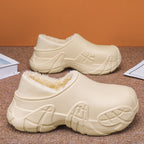 Damen Gemütliche Clogs mit flauschigem Innenfutter und rutschfester Sohle R&B