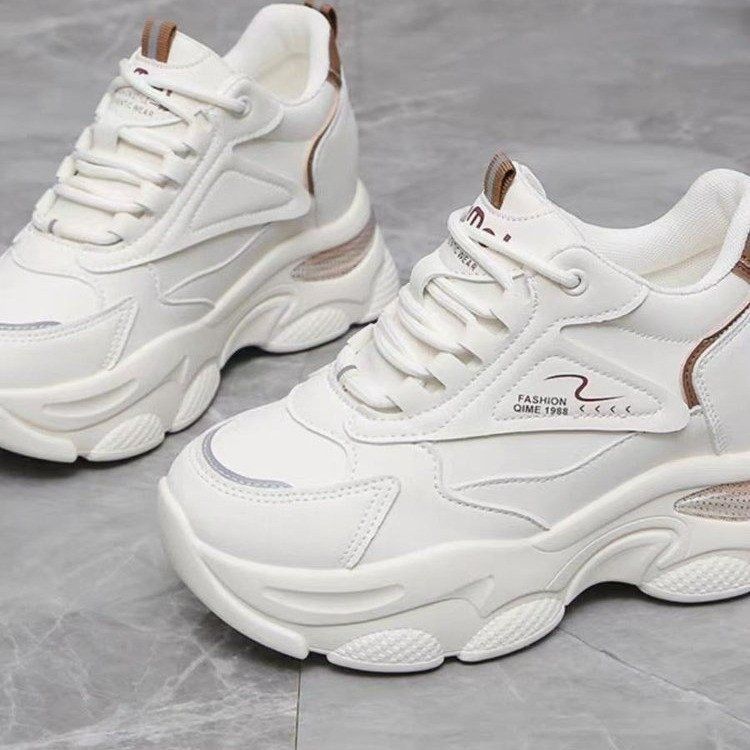 Damen Sportive Chunky Sneakers mit atmungsaktivem Obermaterial und rutschfester Sohle