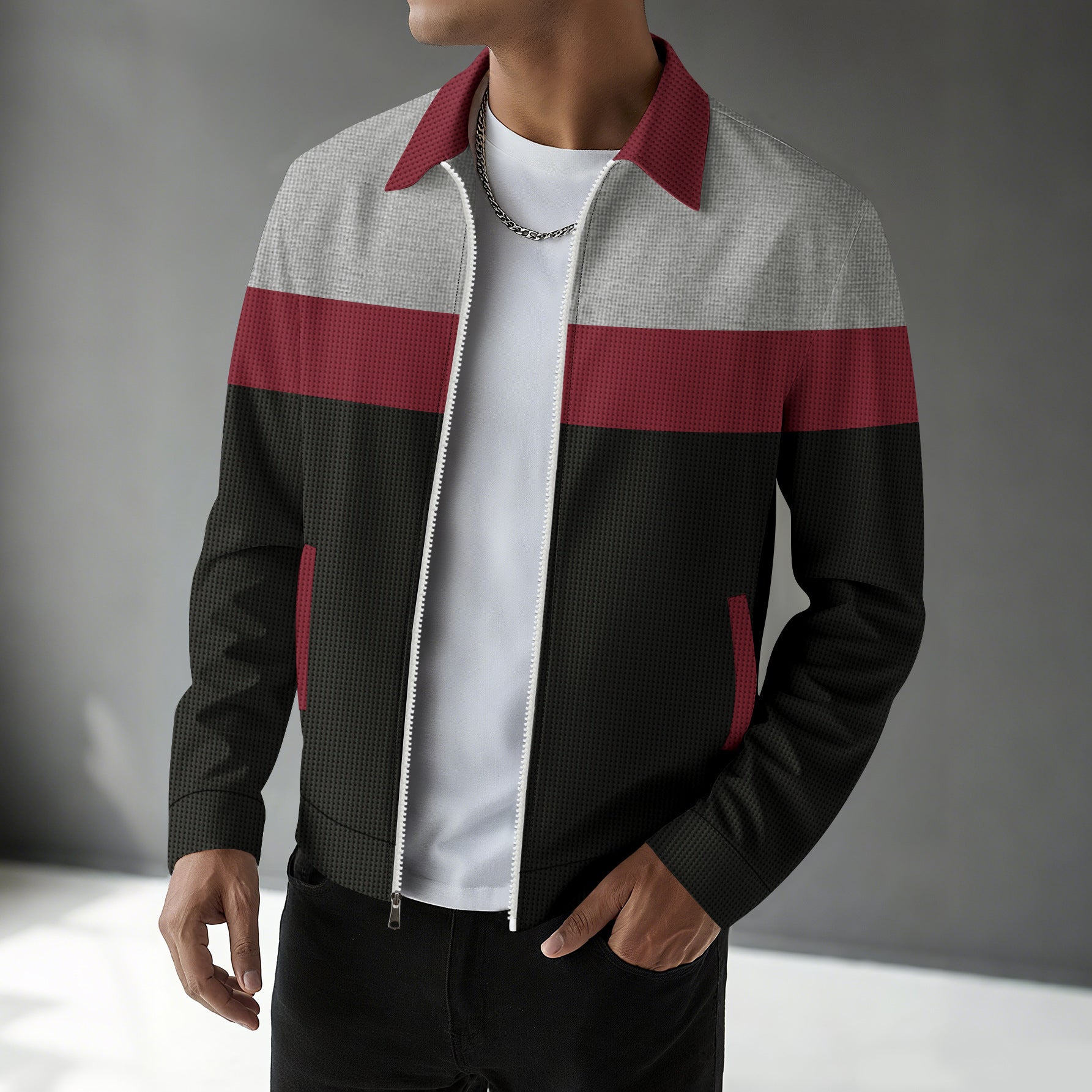 Herren sporty und stylische Jacke mit modischem Design R&B