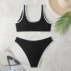 Damen Bikini-Set mit sportlichem Schnitt und kontrastierenden Akzenten R&B
