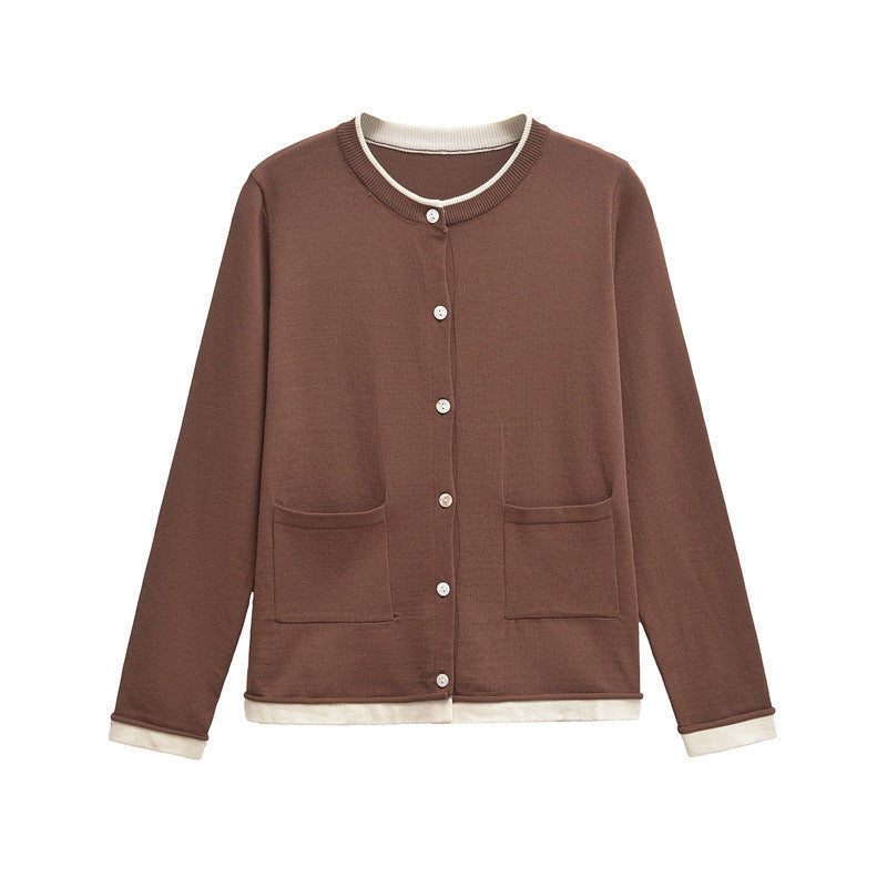 Damen Bequeme Strickjacke mit Taschen R&B