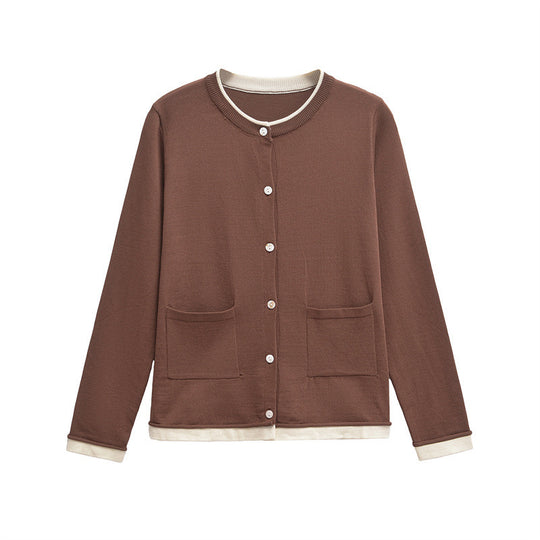 Damen Bequeme Strickjacke mit Taschen R&B