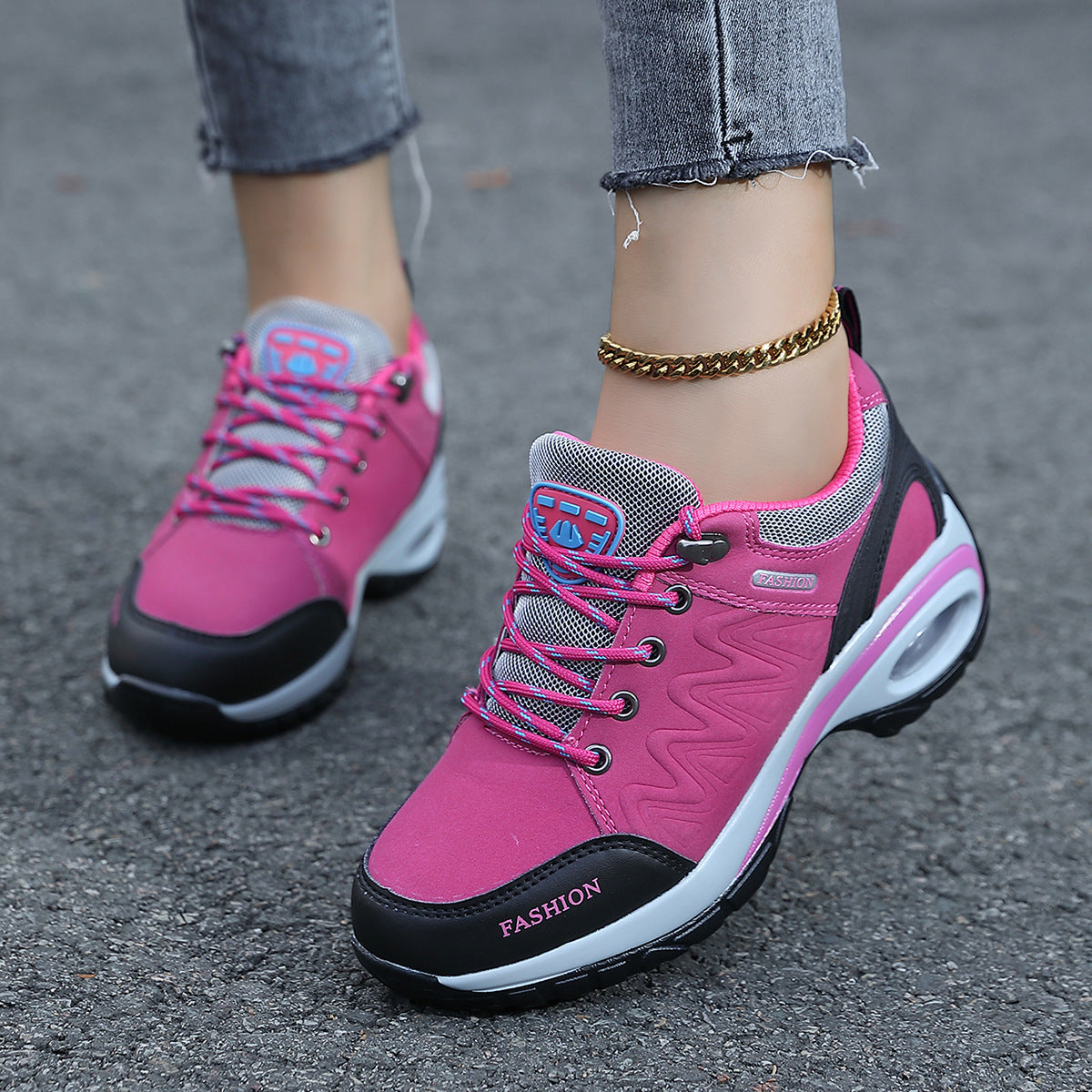 Damen Sportliche Sneakers mit dämpfender Luftpolsterung und flexibler Sohle R&B