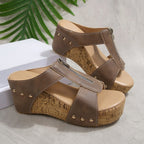Damen Wedge-Sandaletten mit stilvollem Riemendesign R&B