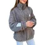 Damen Fleecejacke mit weichem Innenfutter und hoher Kragen R&B