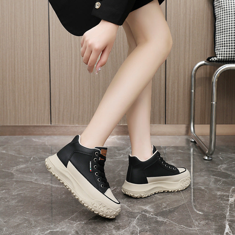 Damen Sportliche High-Top Sneakers mit rutschfester Gummisohle und hohem Tragekomfort R&B