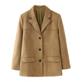 Damen Elegante Suede-Blazerjacke R&B