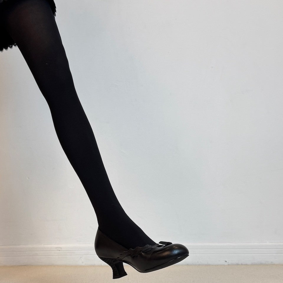 Damen elegante Ballerinas mit zierlichem Rüschendetail R&B