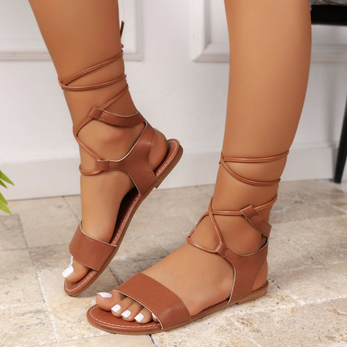 Damen modische Riemchen-Sandalen mit verstellbaren Schnallen und bequemem Fußbett R&B