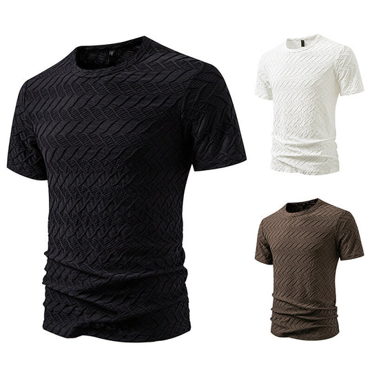 Herren Strukturiertes Kurzarmshirt mit modernem Design R&B