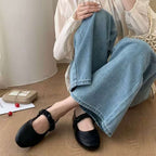 Damen Ballerinas mit elastischem Riemen und dekorativen Details R&B