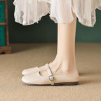 Damen bequeme Ballerinas mit verstellbarem Riemen