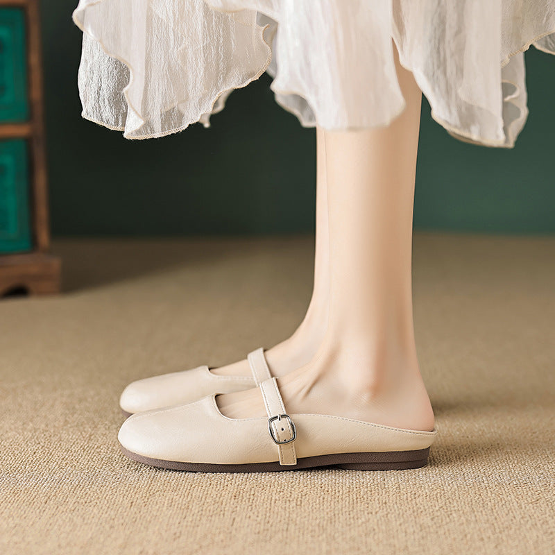 Damen bequeme Ballerinas mit verstellbarem Riemen