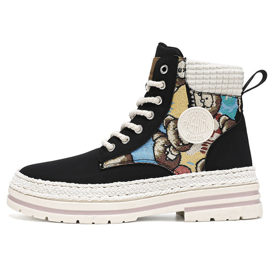 Damen Trendige Stiefel mit dekorativer Eule R&B