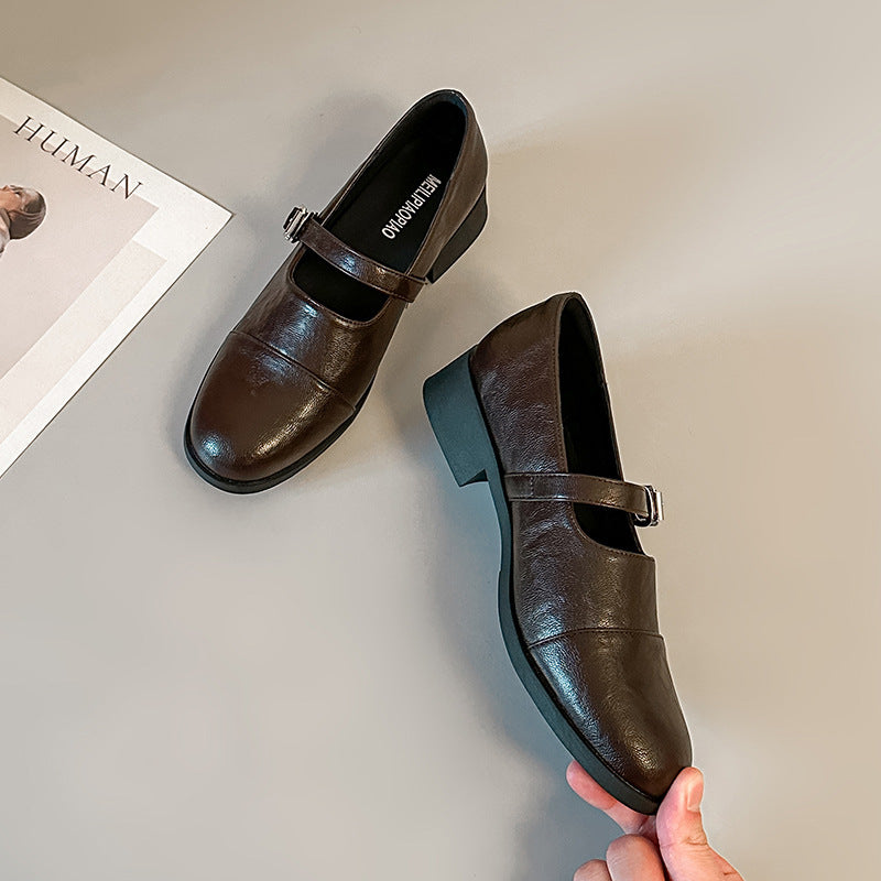 Damen Elegante Mokassins mit dekorativem Riemchen