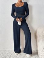 Damen Loungewear-Set mit elegantem strukturiertem Design